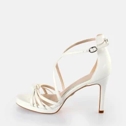 BUFFALO Occasion Shoes^Serena Bow Heeled Sandals Vegan White
