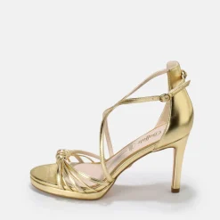 BUFFALO Occasion Shoes^Serena Bow High-Heeled Sandal Vegan Gold