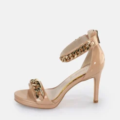 BUFFALO Occasion Shoes^Serena Chain Heeled Sandal Vegan Blush