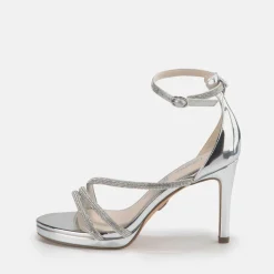 BUFFALO Occasion Shoes^Serena Shine Heeled Sandal Silver