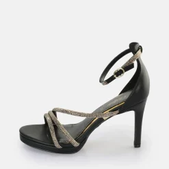 BUFFALO Occasion Shoes^Serena Shine Heeled Sandal Vegan Gold
