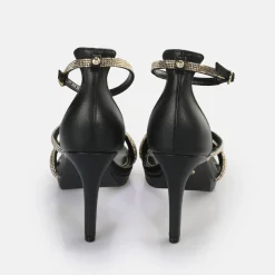 BUFFALO Occasion Shoes^Serena Shine Heeled Sandal Vegan Gold