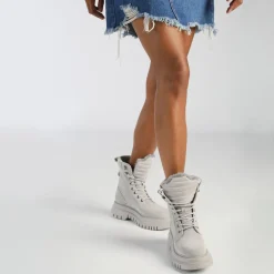 BUFFALO Ankle Boots^Shade Laceup Hi Warm Ankle Boot Grey