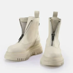 BUFFALO Ankle Boots^Shade Zip Mid Ankle Boot Cream