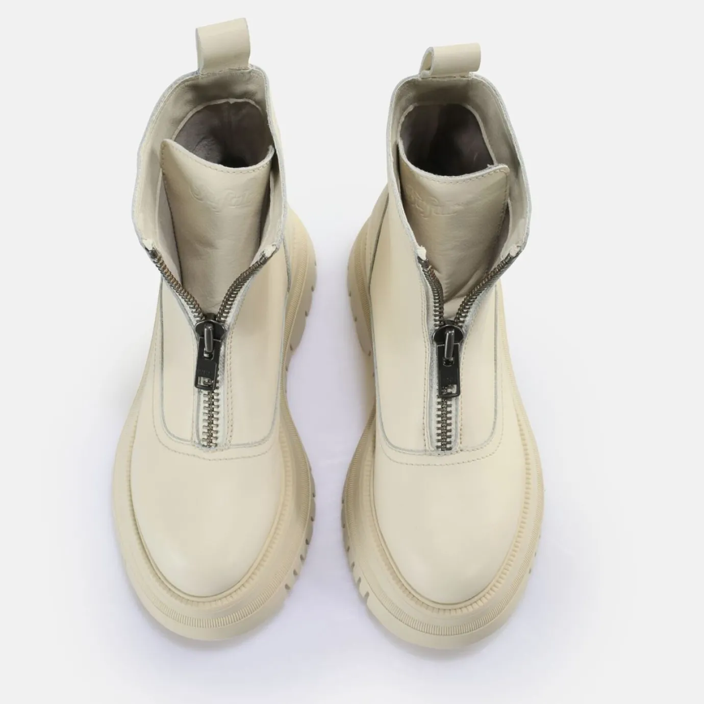 BUFFALO Ankle Boots^Shade Zip Mid Ankle Boot Cream