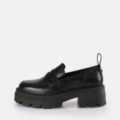 BUFFALO Flats^Square Loafer Shoe Black