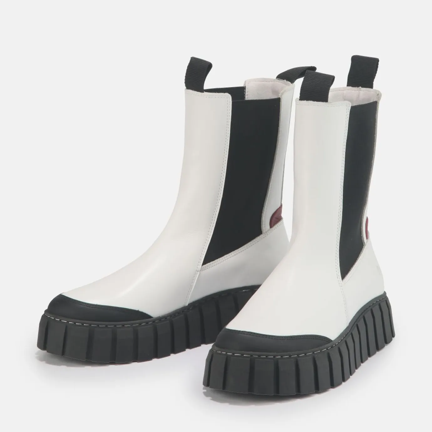 BUFFALO Ankle Boots^Sunday Boot Leather White