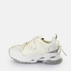 BUFFALO Vegan Shoes^Triplet Lace Sneakers Low Vegan Silver